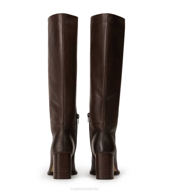 kniehohe Stiefel| de Tony Bianco Frauen Peppe-Kalbsstiefel Schokolade Como 4624415